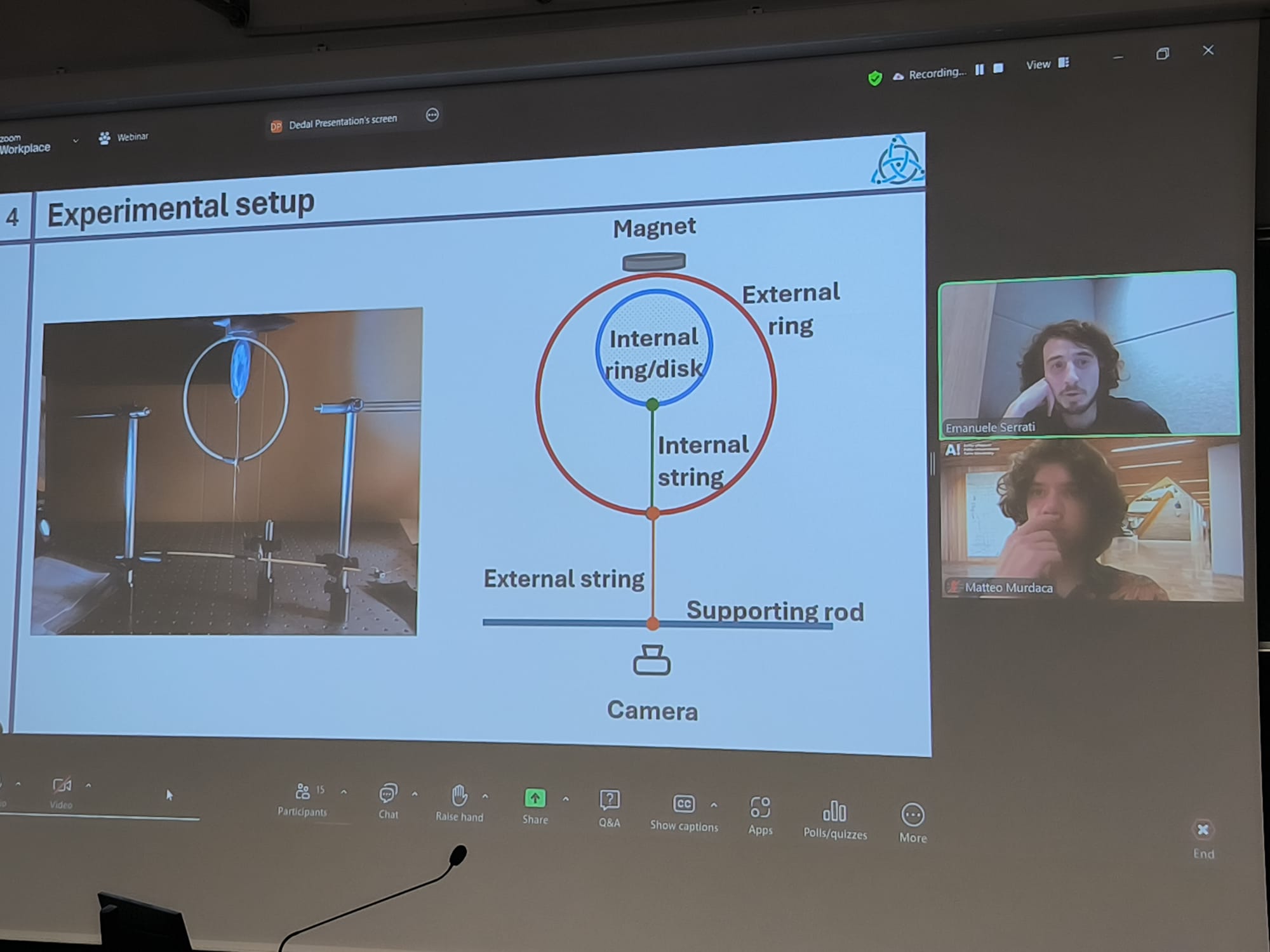 Oscillating rings – Matteo & Emanuele